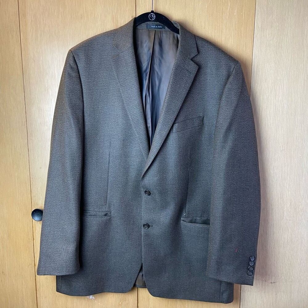Lauren Ralph Lauren Gray Textured Tweed Blazer Jacket Men’s 46L – 2 Button